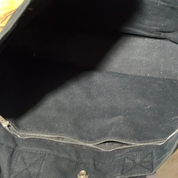 HERMES Fourre Tout MM Tote Bag Handbag Canvas Black and Gray. MOMMA NOT THE BABY - Picture 10 of 16